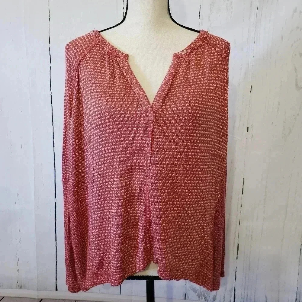 Free People Oversized Knit Split Back Top